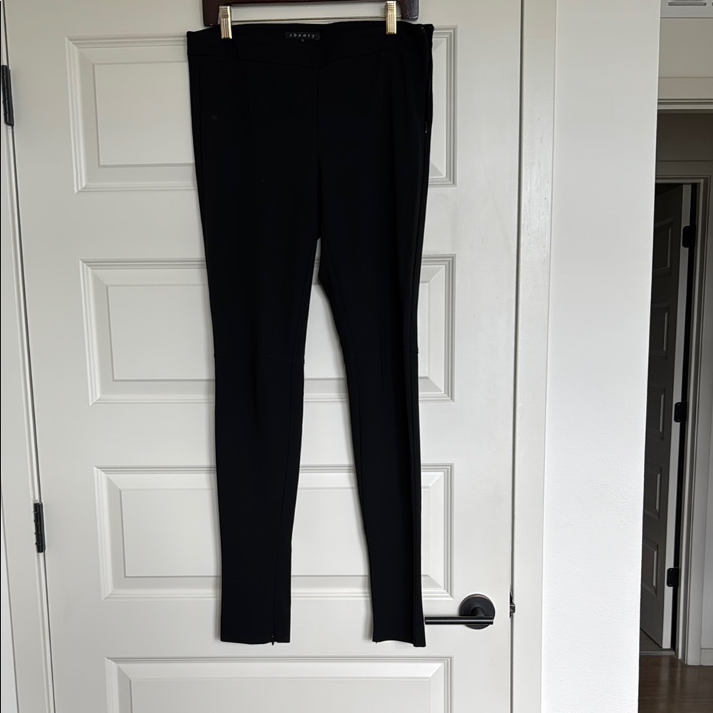 Theory Jet Black Skinny Trousers